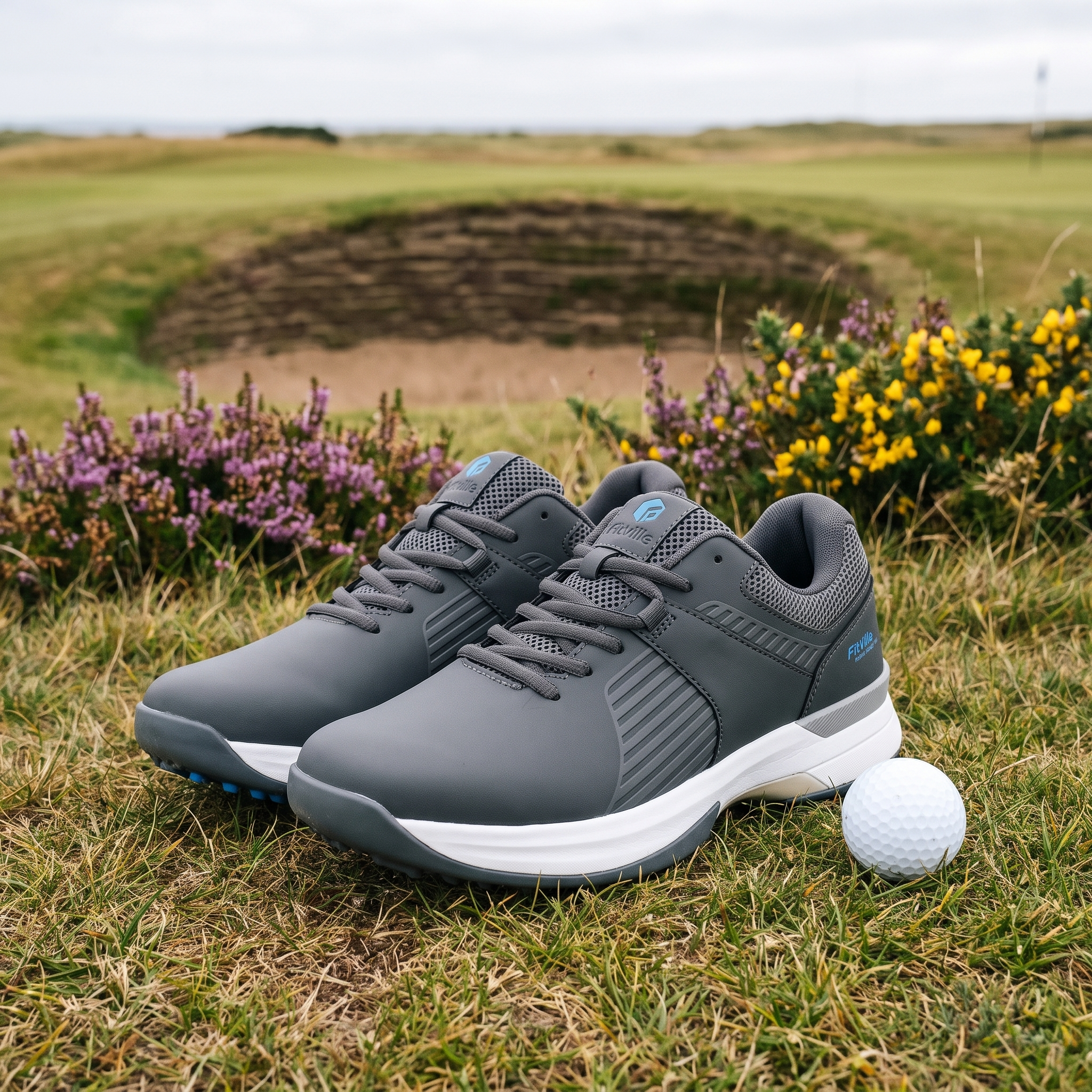 FitVille Golf Shoes for Men with Arch Support